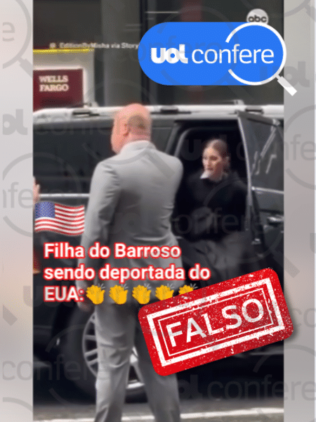 31.jul.2025 - Mulher algemada não foi deportada nem é a filha de Barroso
