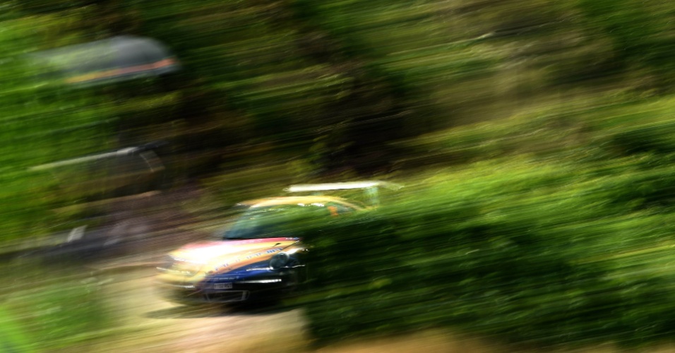 21.ago.2015 - Piloto disputa o campeonato FIA World Rally da Alemanha, em Trier
