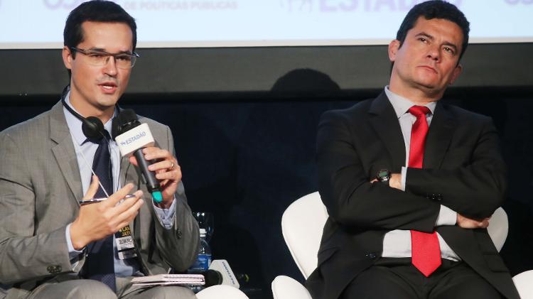O procurador da República Deltan Dallagnol e o ministro da Justiça, Sergio Moro - Jorge Araújo/ Folhapress