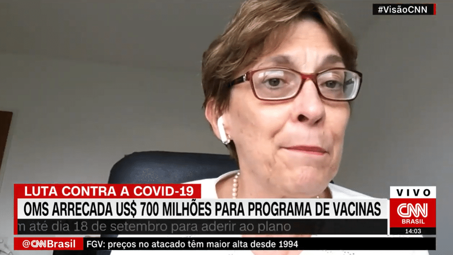 A diretora-assistente da OMS (Organização Mundial da Saúde) Mariangela Batista Galvão Simão  - Reprodução/CNN