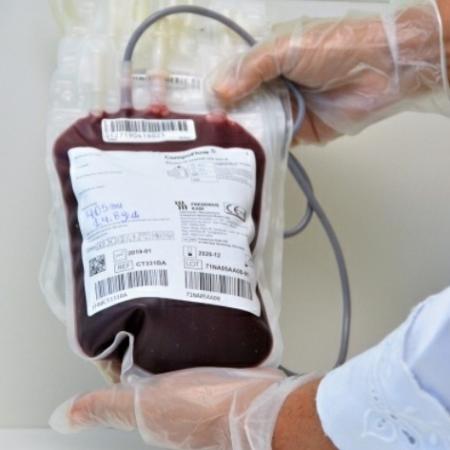 Bolsas de sangue para doação: 55% do volume sanguíneo é plasma