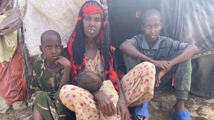Fatuma (centre) has no time to grieve her son's death, she told the BBC - BBC/ Eddie Habersen - BBC/ Eddie Habersen