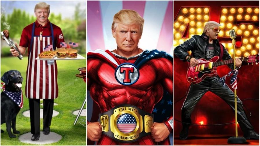 Trump vende novo pacote de figurinhas  - Reprodução