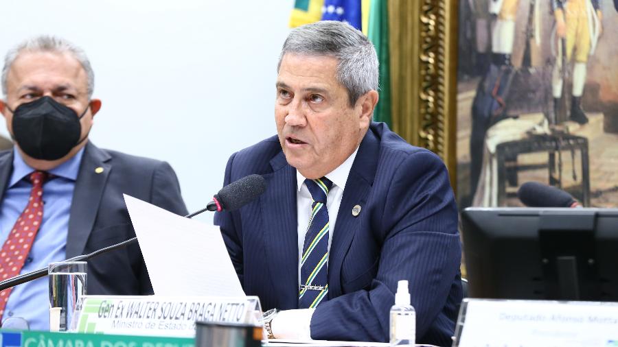 Braga Netto, então ministro da Defesa, em audiência na Câmara dos Deputados