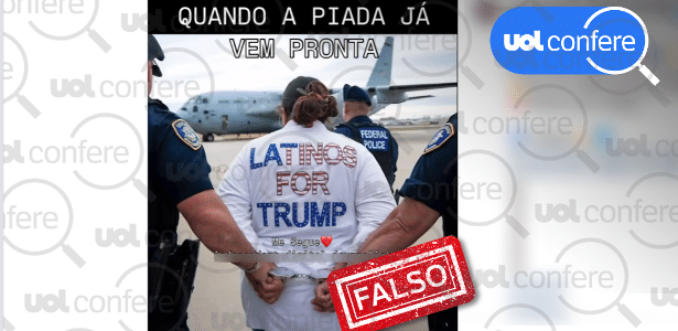 É falsa imagem de mulher deportada com camisa 'Latinos for Trump'