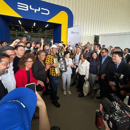 Cerimônia de inauguração da fábrica da BYD em Camaçari (BA) Cerimônia de inauguração da fábrica da BYD em Camaçari (BA)