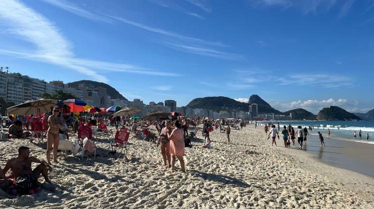 Banhistas aproveitam a volta do sol no Rio Banhistas aproveitam a volta do sol no Rio