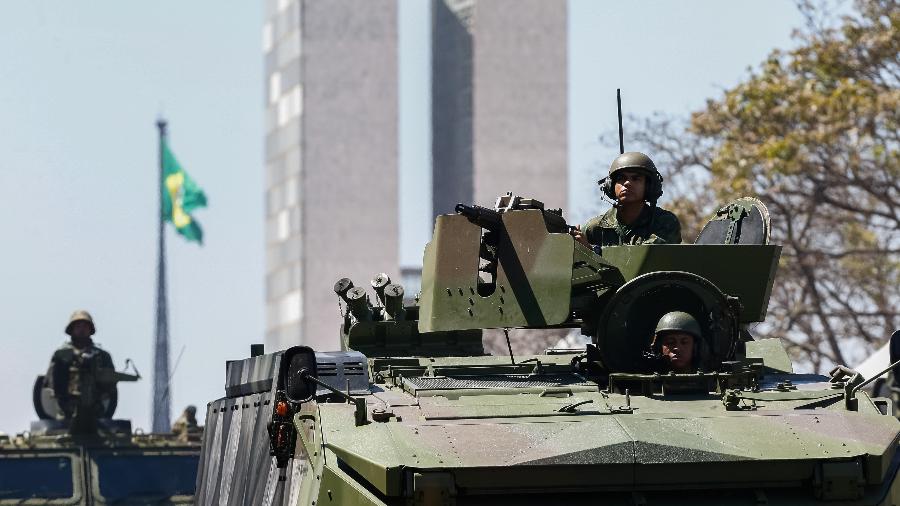 Militares do Exército no desfile de 7 de setembro em Brasília - Alan Santos/PR