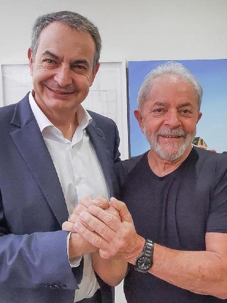 O ex-premiê espanhol José Luis Rodriguez Zapatero e o ex-presidente Lula - Ricardo Stuckert/Divulgação/Facebook