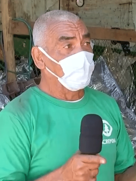 Manoel de Sá, funcionário da Acrepom (Associação de Coletores de Recicláveis de Araçatuba) - Reprodução / TV TEM