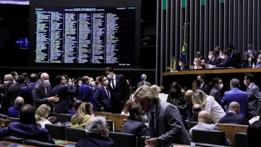 03.fev.2021 - Sessão para a eleição da Mesa Diretora na Câmara dos Deputados, em Brasília - Luis Macedo/Câmara dos Deputados