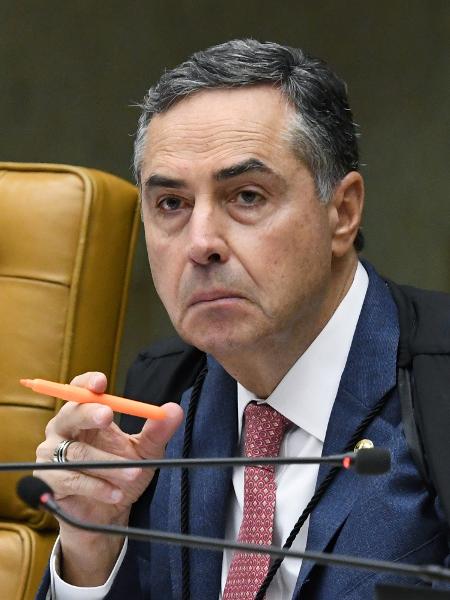 4.mar.2020 - O ministro do STF, Luís Roberto Barroso, durante sessão extraordinária da Corte - Carlos Moura/SCO/STF