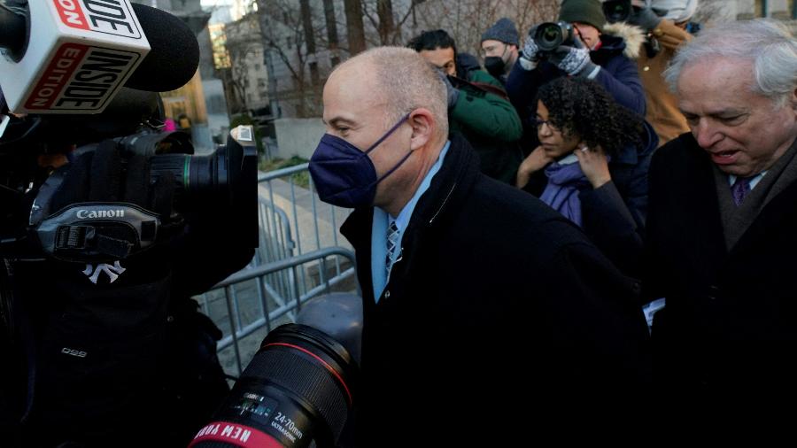 Foto de arquivo mostra Michael Avenatti chegando a um tribunal em Manhattan, Nova York (EUA) - TIMOTHY A. CLARY / AFP