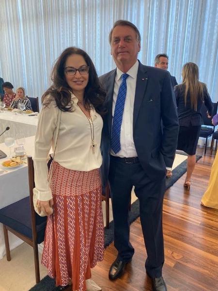 Norma Ayub (PP-ES) e o presidente Jair Bolsonaro; ela participou de café da manhã no Palácio da Alvorada - Reprodução/Instagram