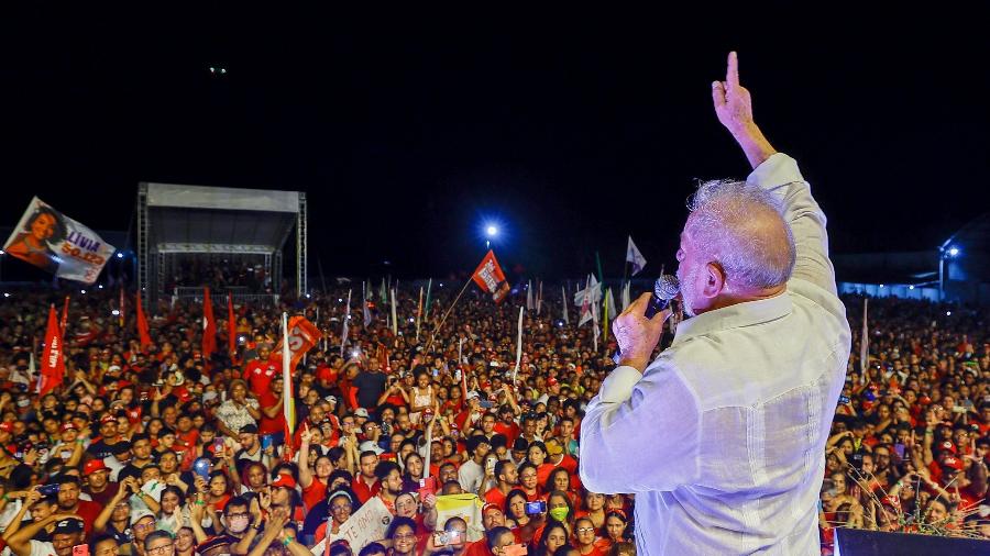 O ex-presidente Lula (PT) em comício em Belém - Ricardo Stuckert