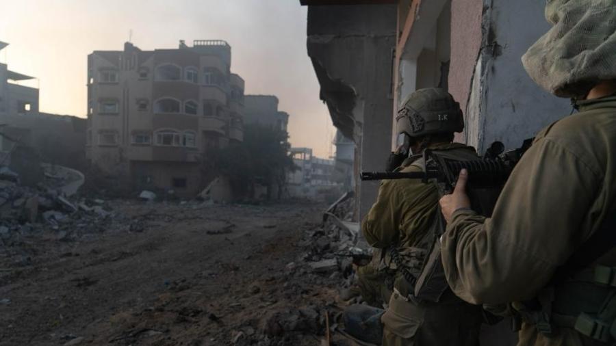 Soldados das Forças de Defesa de Israel operando na Faixa de Gaza 