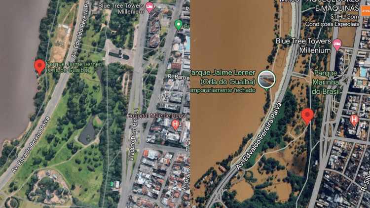 Região da Orla do Guaíba também inundou no início de maio com a cheia do lago Região da Orla do Guaíba também inundou no início de maio com a cheia do lago