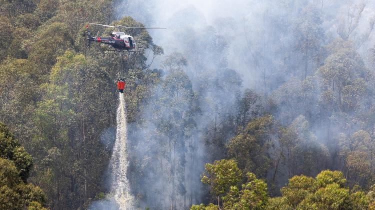 Queimadas pioram a qualidade do ar em São Paulo; na foto, um incêndio próximo a Perus, na zona norte