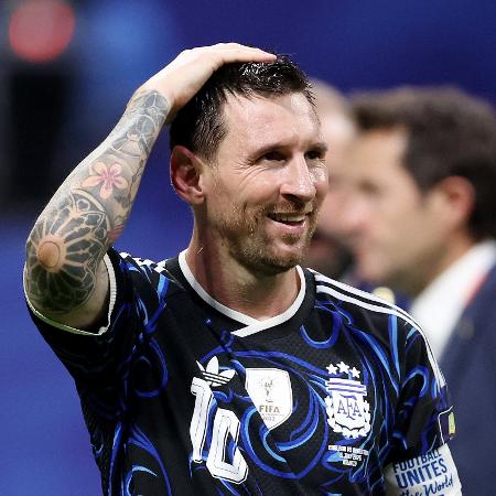 Lionel Messi, da Argentina, comemora após a partida15 de julho de 2026 IMAGN IMAGES via Reuters/Brett Davis