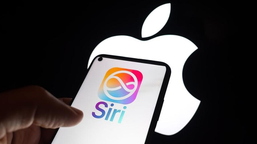 Logo da Siri em uma tela de smartphone Logo da Siri em uma tela de smartphone