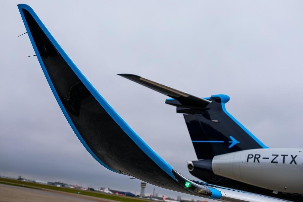 Asas do jato Praetor 600 - Roosevelt Cássio/UOL