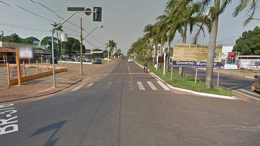 Local onde garoto australiano foi morto atropelado em MS - Reprodução/Google Maps