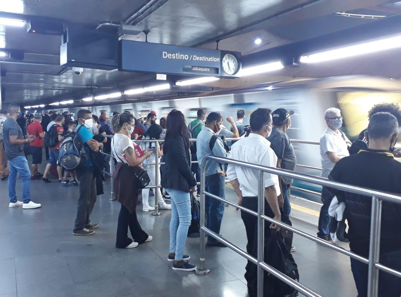 Estação Sé, Linha Azul no sentido Jabaquara - Marcelo Oliveira/UOL