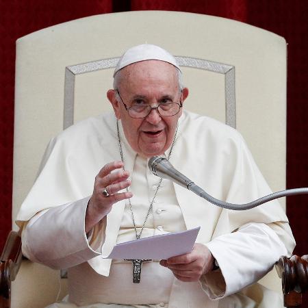 Papa Francisco discursa em audiência geral após readmissão do público - GUGLIELMO MANGIAPANE