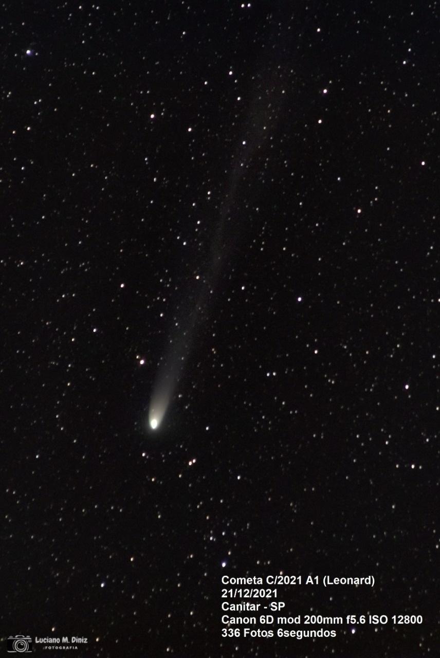 Imagen del cometa Leonard tomada por Luciano Miguel Diniz - Canitar / SP - Luciano Miguel Diniz - Canitar / SP