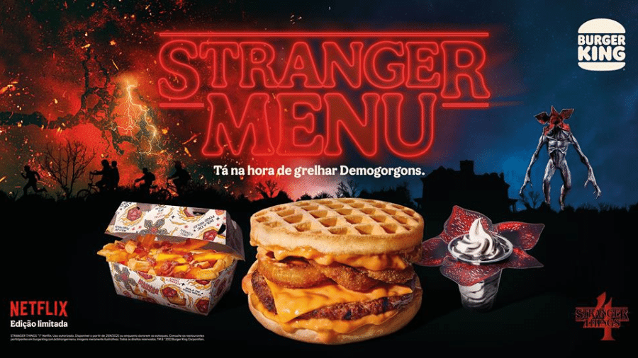 Menu especial do Burger King em homenagem a Stranger Things - Divulgação