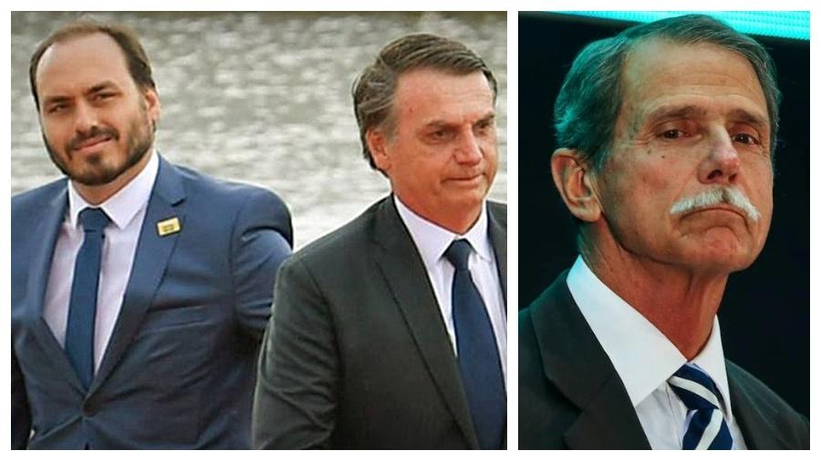 Carlos Bolsonaro fez críticas ao general da reserva Paulo Chagas que, em postagem nas redes, cobrou atitude de Jair Bolsonaro contra o ministro Alexandre de Moraes - Reprodução
