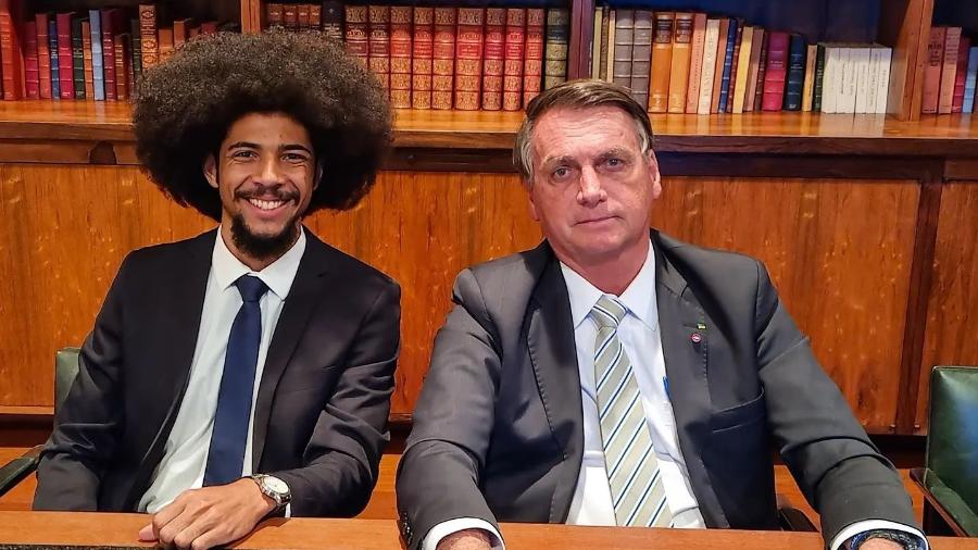 O ex-presidente Jair Bolsonaro e o apoiador Maicon Sulivan - Reprodução/Instagram