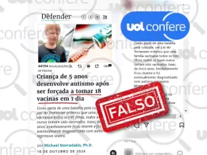 Imunização não causa autismo; post divulga desinformação de site antivacina