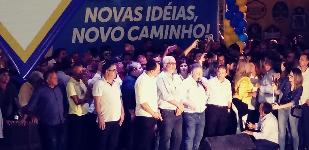 5.ago.2018 - Garotinho, candidato ao governo do RJ, discursa na convenção do PRP-RJ