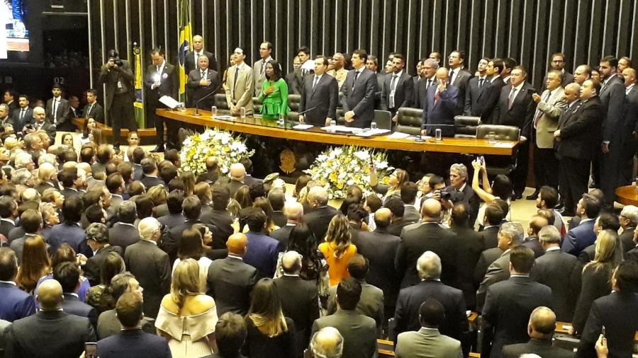 1.fev.2019 - Deputados eleitos em outubro tomam posse na Câmara - Guilherme Mazieiro/UOL