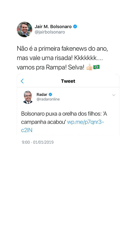 Bolsonaro puxa a orelha dos filhos: 'A campanha acabou