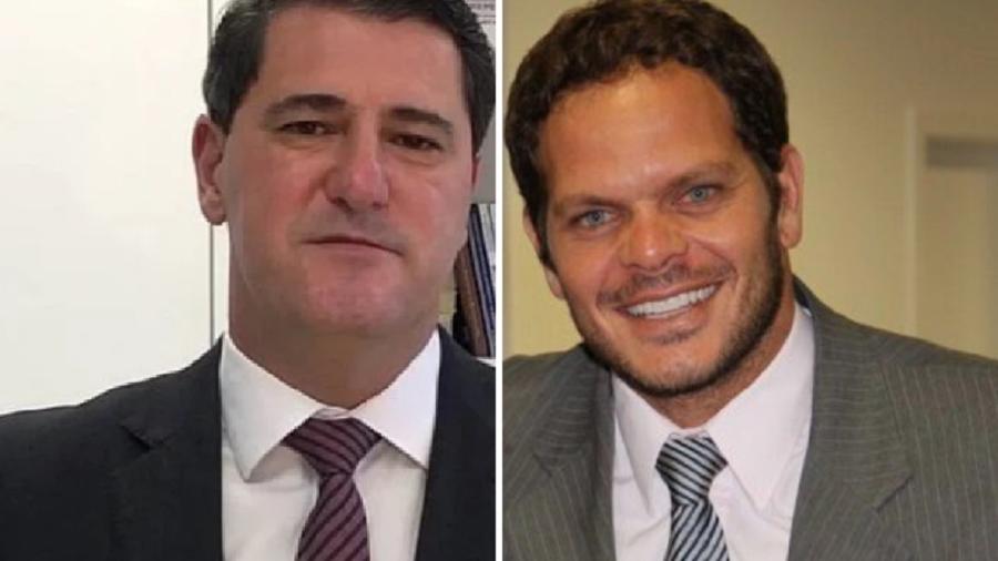 Juiz Rudson Marcos e promotor Thiago Carriço de Oliveira, ambos do "caso Mariana Ferrer". O primeiro pede indenização de R$ 450 mil; o segundo, de R$ 300 mil - Reprodução/Twitter; Reprodução/Youtube