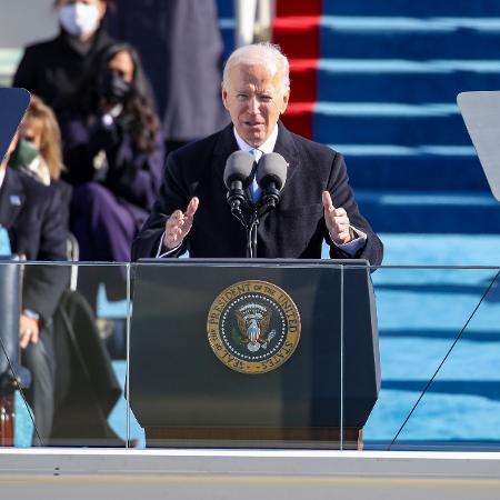 Presidente dos Estados Unidos, Joe Biden, disse que não busca um "confronto" com a China, mas que haverá uma intensa competição entre as superpotências rivais - Rob Carr/Getty Images