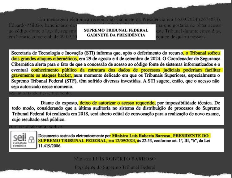 Ministro recuou da própria decisão em setembro