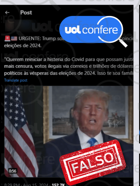 É falso que Trump relacionou mpox com tentativa de fraude em eleição de 2024