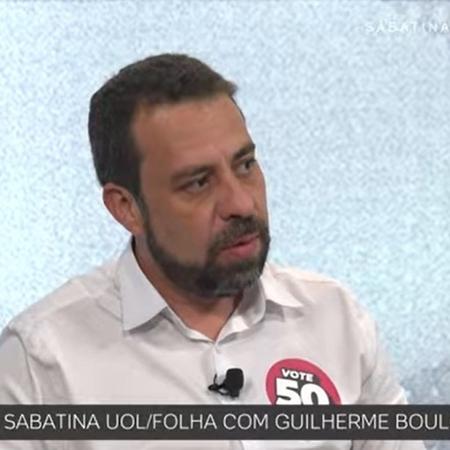 Boulos durante sabatina UOL/Folha - Reprodução