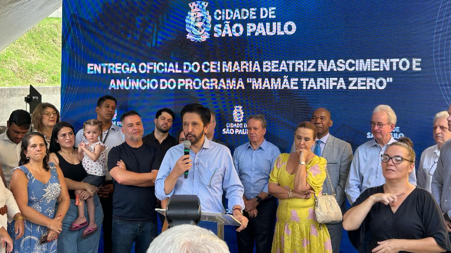 Ricardo Nunes (MDB) lança programa de gratuidade no transporte para pais de alunos de até 4 anos Ricardo Nunes (MDB) lança programa de gratuidade no transporte para pais de alunos de até 4 anos