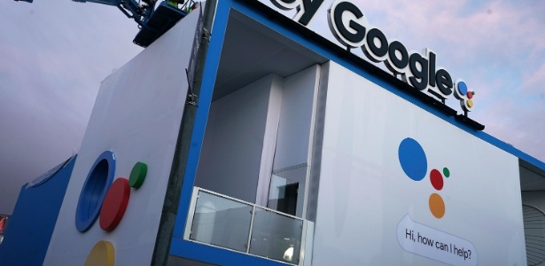 9.jan.2018 - Cabine do Google na CES 2018, no Las Vegas Convention Center (EUA) - Alex Wong/Getty Images/AFP - Alex Wong/Getty Images/AFP