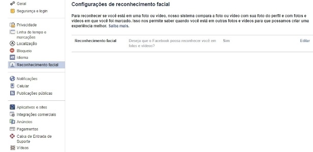 Reconhecimento facial no Facebook - Reprodução - Reprodução