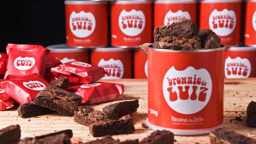 O Brownie do Luiz vende a linha Veneno da Lata (300 gramas), com brownies de diversos sabores - Divulgação