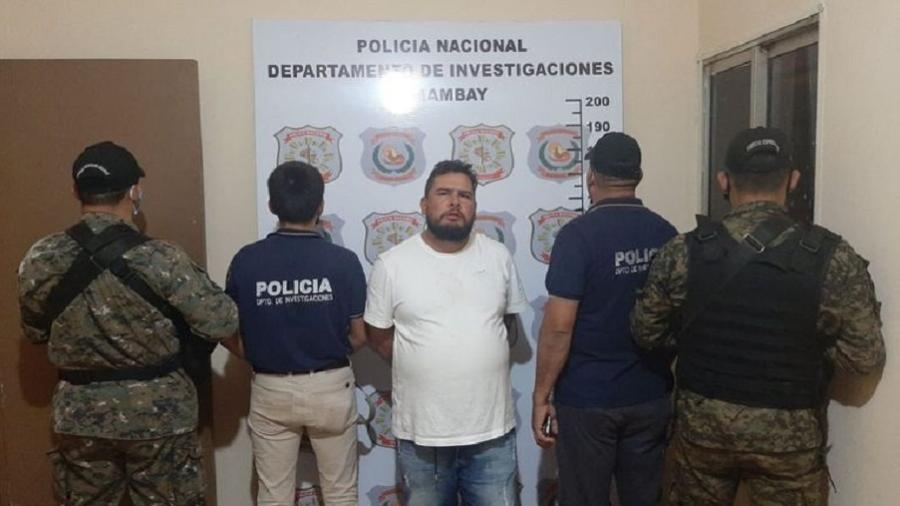 Valdemar Pereira, vulgo Cachorrão, é suspeito de matar o jornalista brasileiro Leo Veras - Divulgação/Polícia Nacional do Paraguai