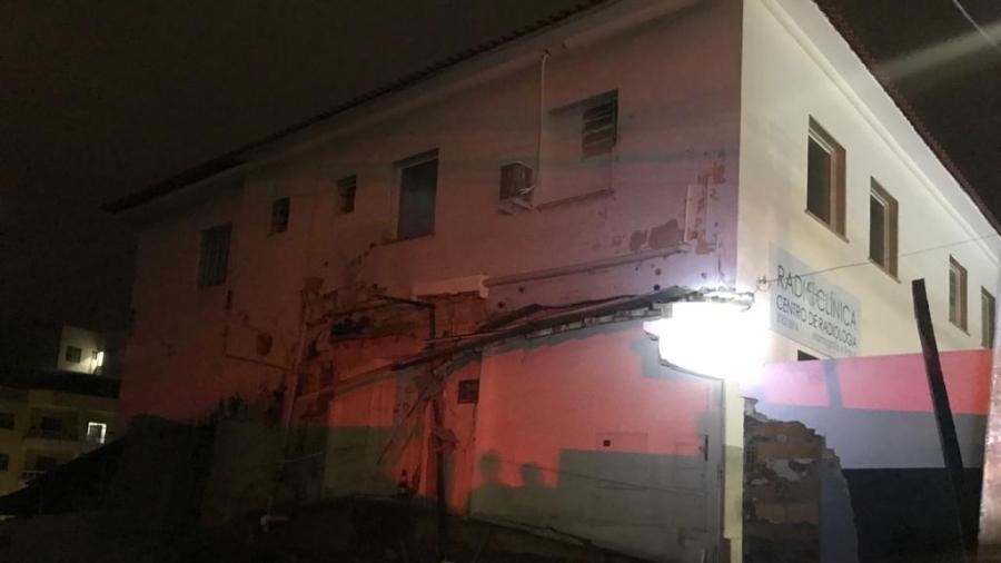 Hospital atingido por deslizamento de terras em MG - Divulgação/Corpo de Bombeiros-MG