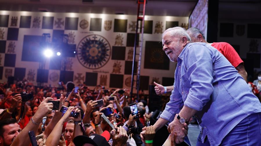 O ex-presidente Lula (PT), em ato junto a sindicalistas em São Paulo - Ricardo Stuckert