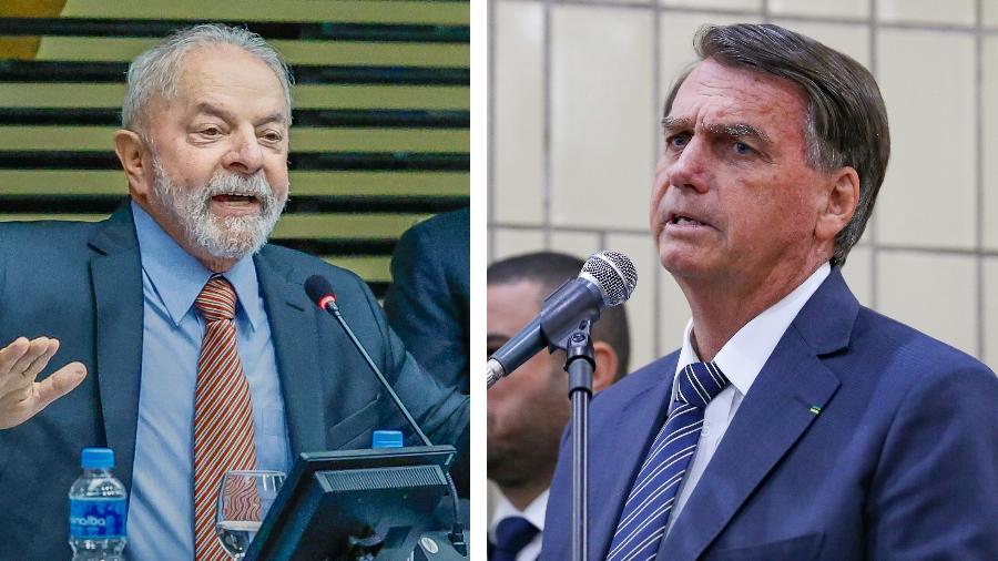 Os presidenciáveis Luiz Inácio Lula da Silva (PT) e Jair Bolsonaro (PL) - Ricardo Stuckert e Clauber Cleber Caetano/PR