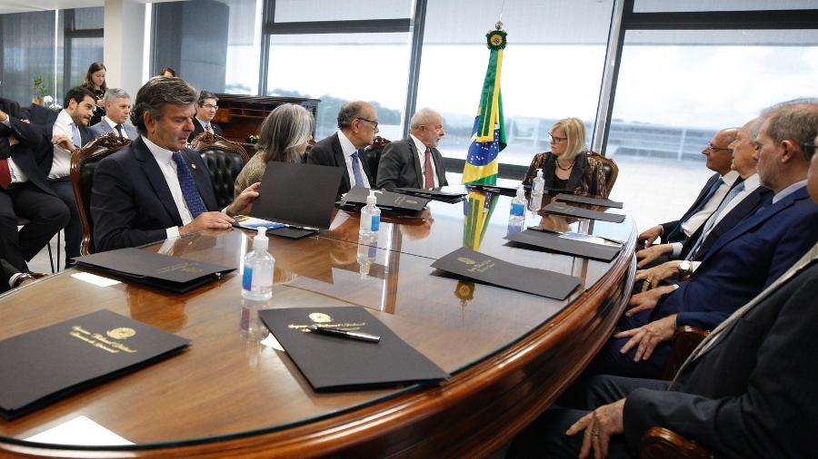 O presidente eleito  Luiz Inácio Lula da Silva se reuniu com ministros do STF na Corte, em Brasília, após vencer eleições - Nelson Jr./SCO/STF
